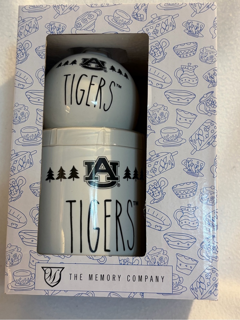 Auburn Tigers Ceramic Holiday Mug & Ornament Set - White